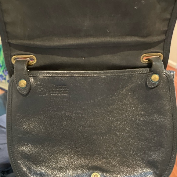 Vintage Il Bisonte Black Leather Crossbody Bag Made in Italy - Picture 5 of 7